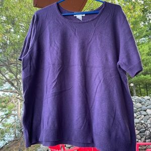 2X Drapers&Damons Short Sleeve Sweater
